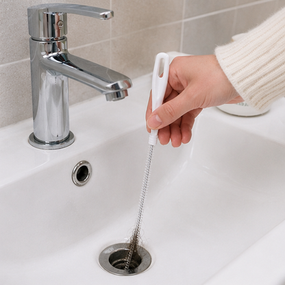 🧹 Flexible Hair Cleaning Brush | Slim Spiral Design | Drain & Gap Cleaning Tool