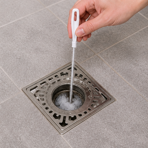 🧹 Flexible Hair Cleaning Brush | Slim Spiral Design | Drain & Gap Cleaning Tool