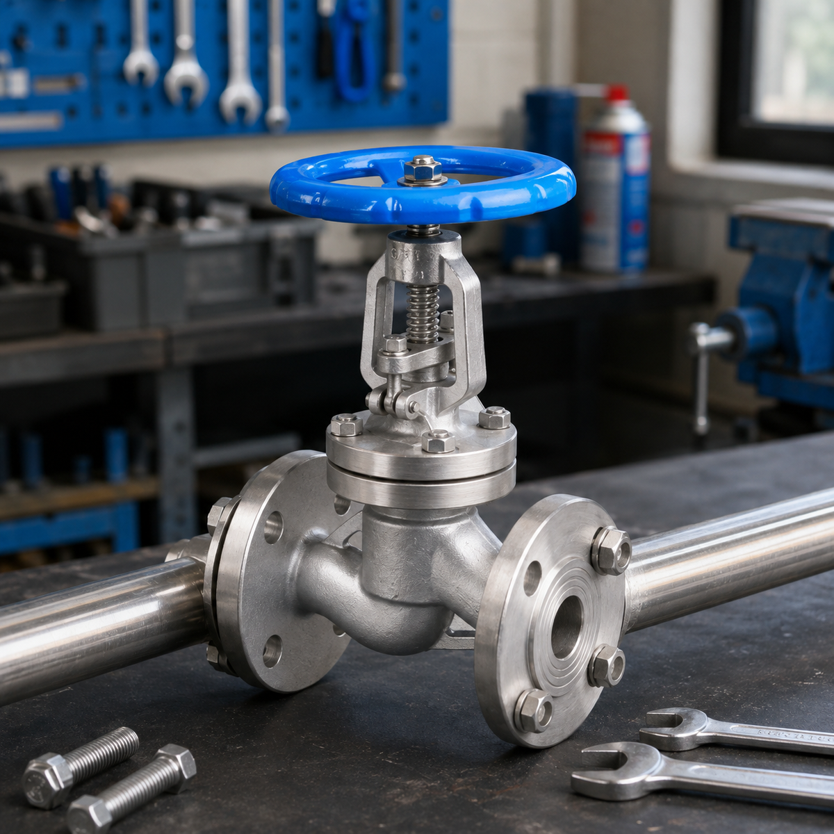 🔧 Industrial Globe Valve | Metal Construction | Reliable Flow Control