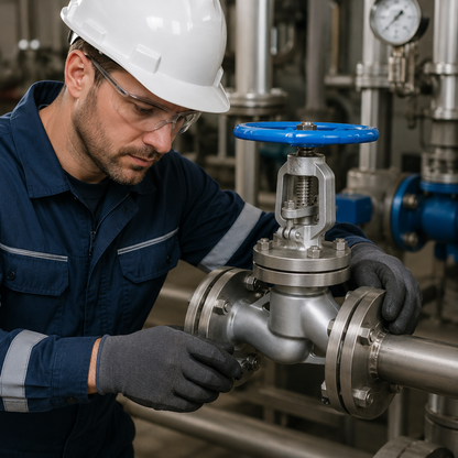 🔧 Industrial Globe Valve | Metal Construction | Reliable Flow Control