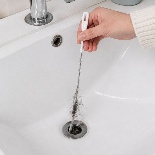 🧹 Flexible Hair Cleaning Brush | Slim Spiral Design | Drain & Gap Cleaning Tool