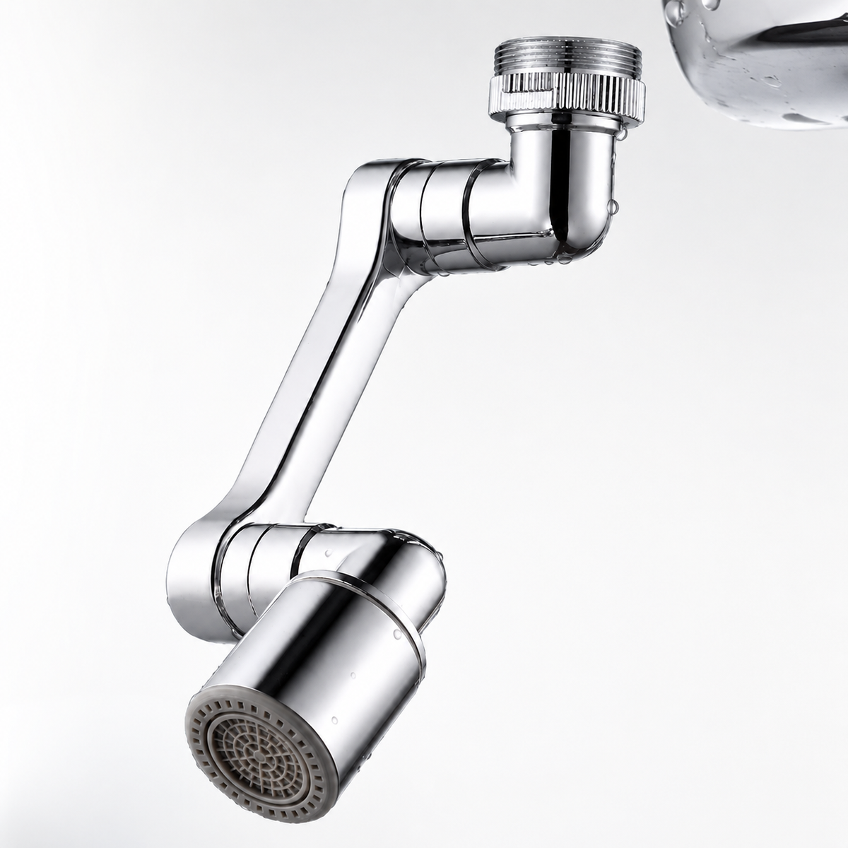 🚰 Faucet Extender | Chrome Kitchen Families | Flexible Swivel Reach