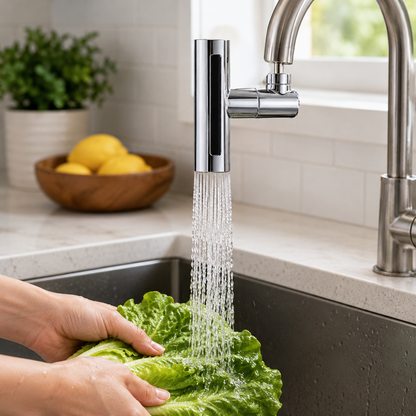 🚿 Faucet Aerator | Chrome Kitchen Families | Wide Swivel Spray