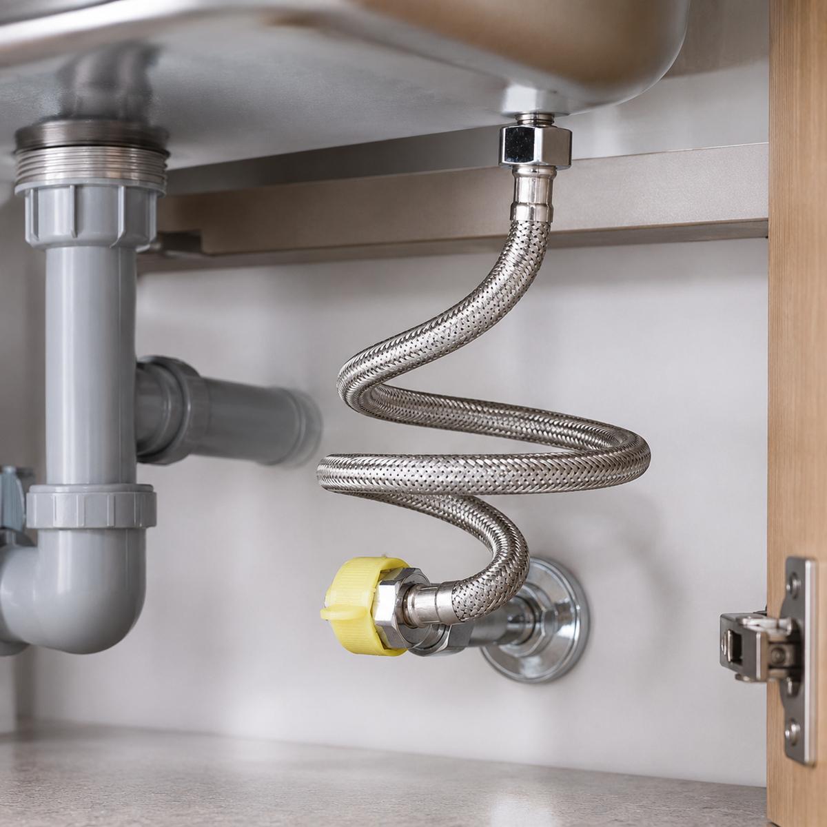 🔧 Heater Hose | Braided Steel Homeowners | Flexible Silver Connector