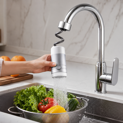 🚰 Faucet Extender | Chrome Kitchen Families | Retractable Pull-Out Control