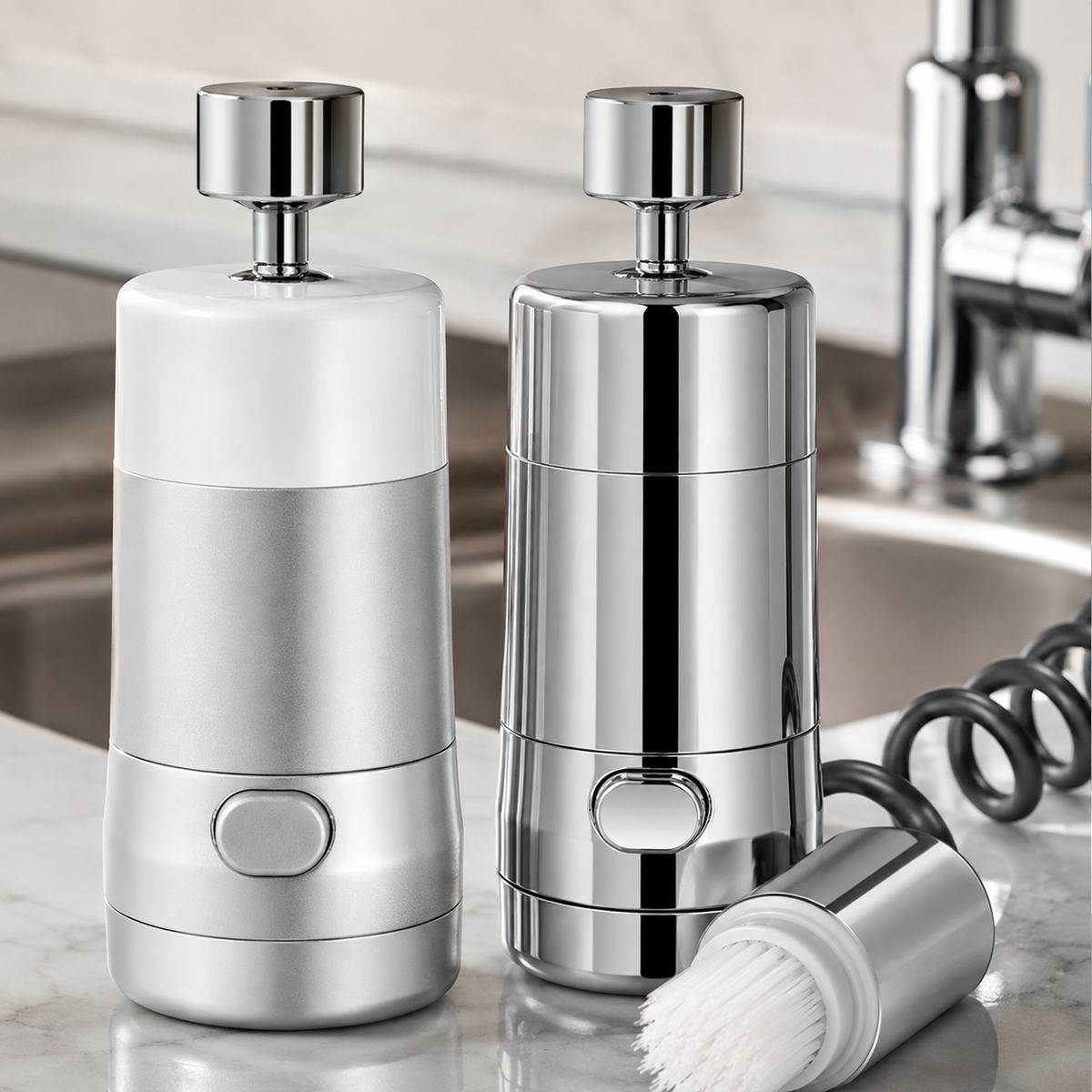 🚰 Faucet Extender | Chrome Kitchen Families | Retractable Pull-Out Control
