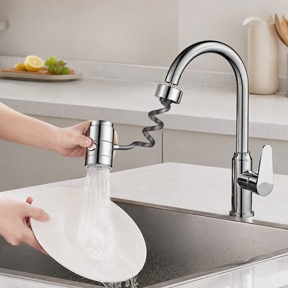 🚰 Faucet Extender | Chrome Kitchen Families | Retractable Pull-Out Control