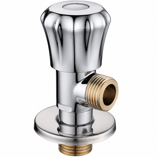 🔩 Angle Valve | Brass Bathroom Homeowners | Polished Chrome Control