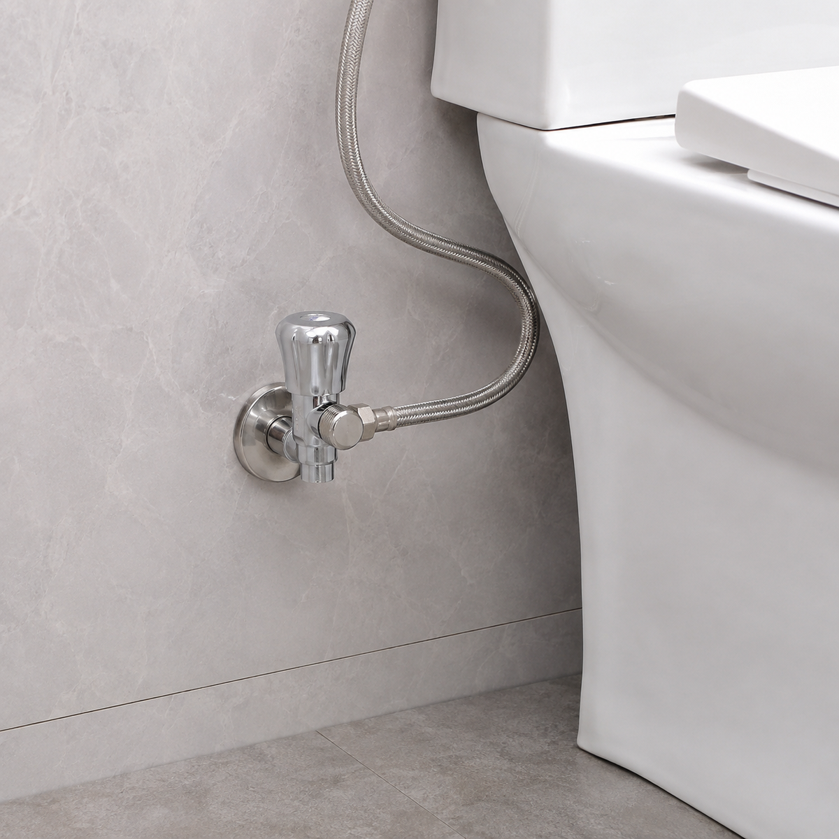 🔩 Angle Valve | Brass Bathroom Homeowners | Polished Chrome Control