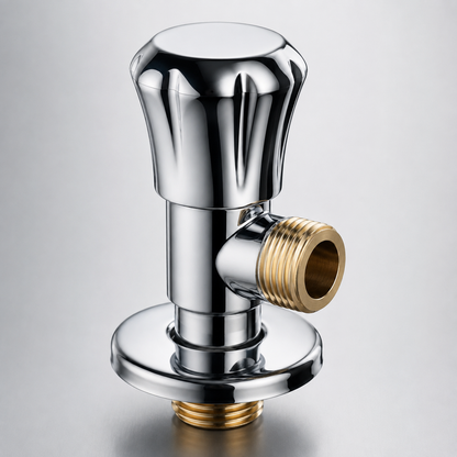 🔩 Angle Valve | Brass Bathroom Homeowners | Polished Chrome Control