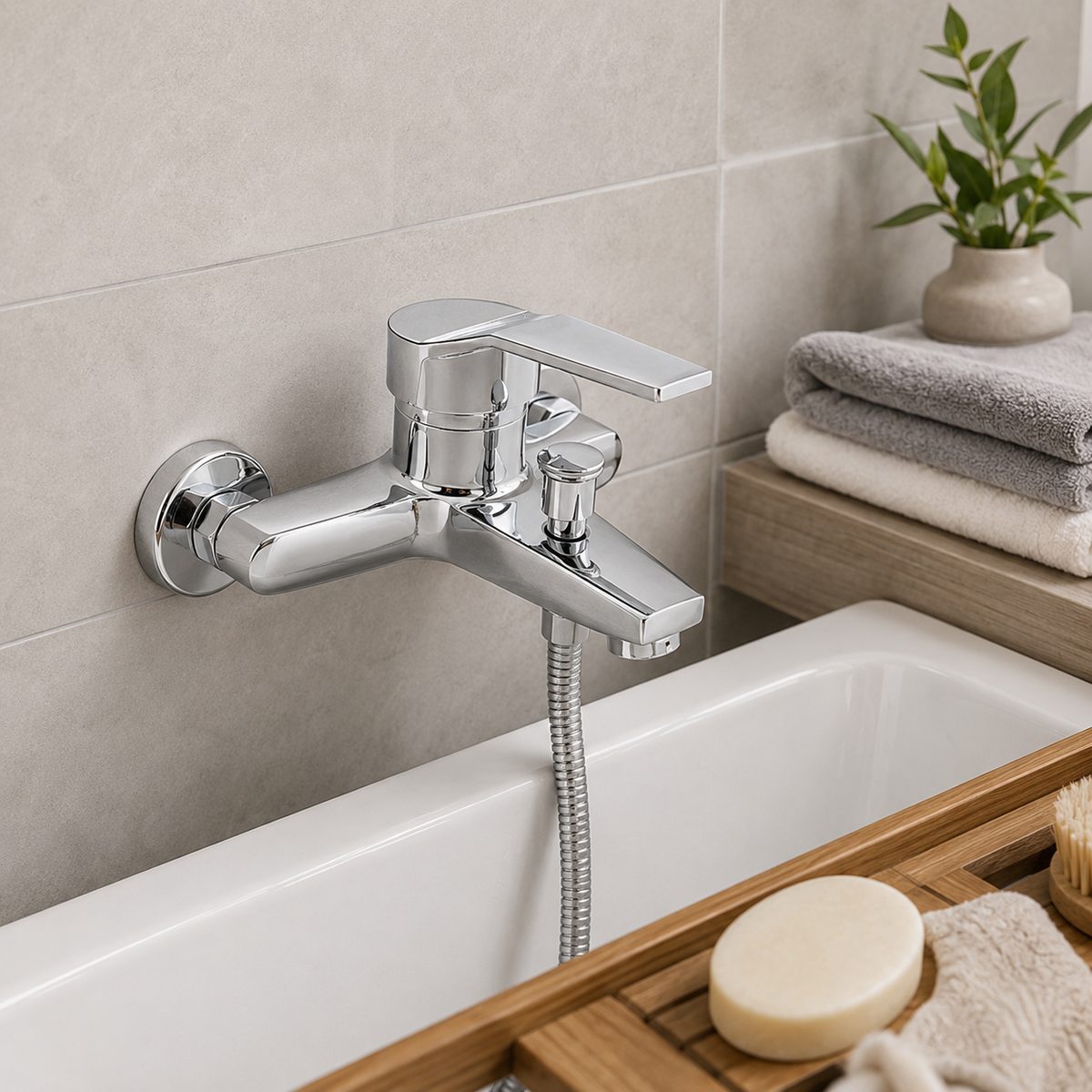 🚿 Bath Faucet | Chrome Bathroom Homeowners | Sleek Diverter Control