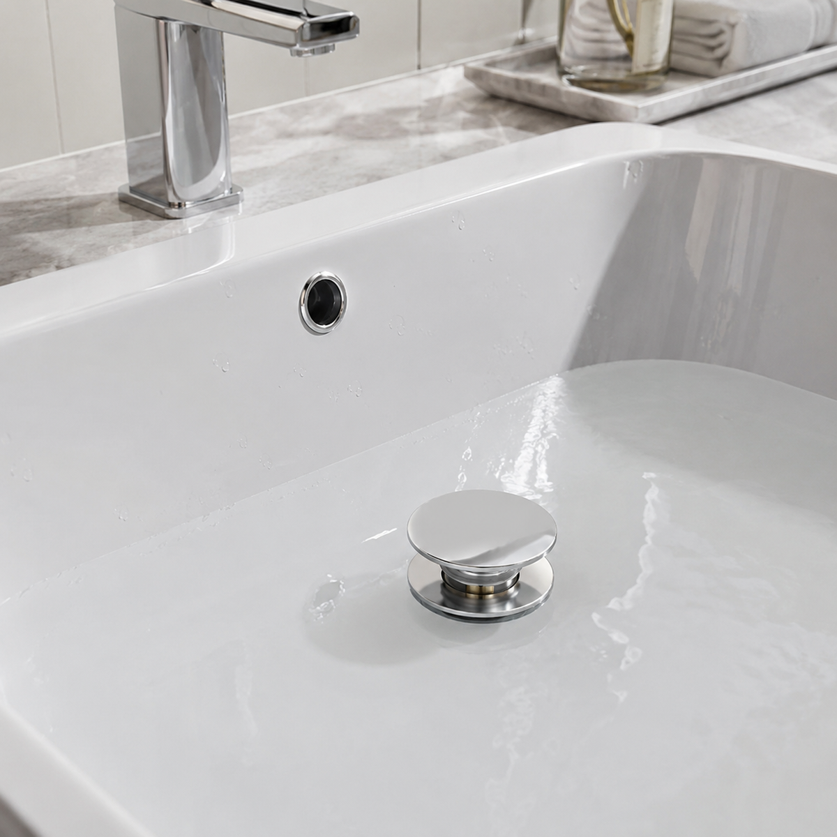 🛁 Sink Stopper | Brass Bathroom Homeowners | Polished Pop-Up Seal