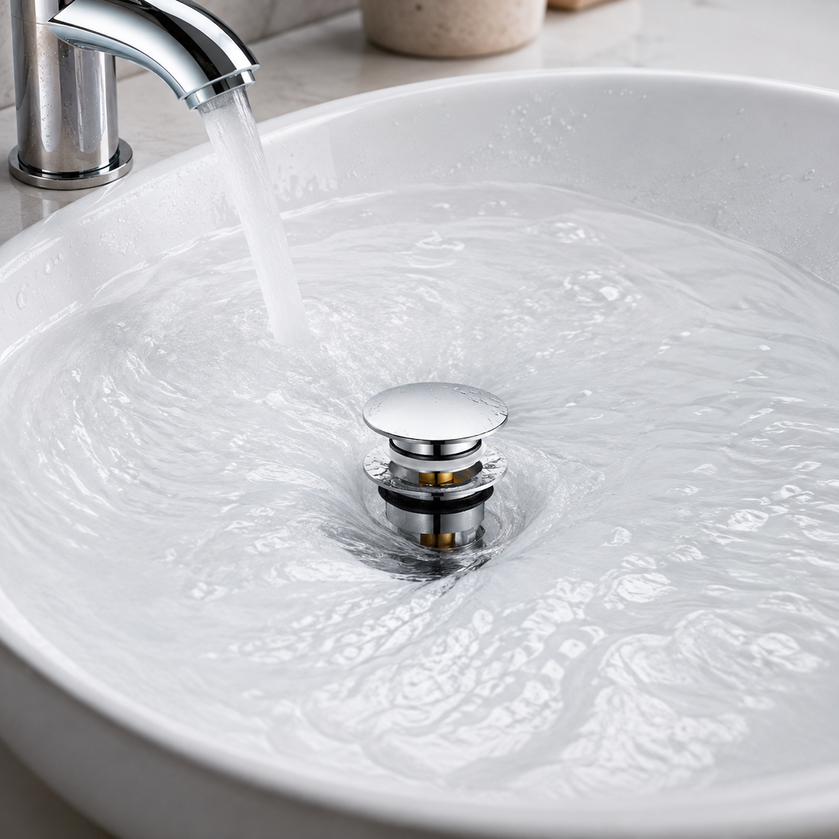 🛁 Sink Stopper | Brass Bathroom Homeowners | Polished Pop-Up Seal