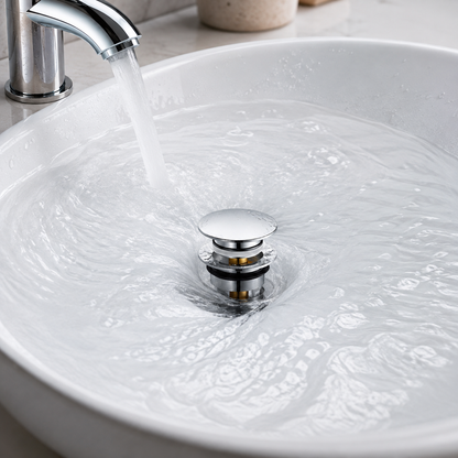 🛁 Sink Stopper | Brass Bathroom Homeowners | Polished Pop-Up Seal