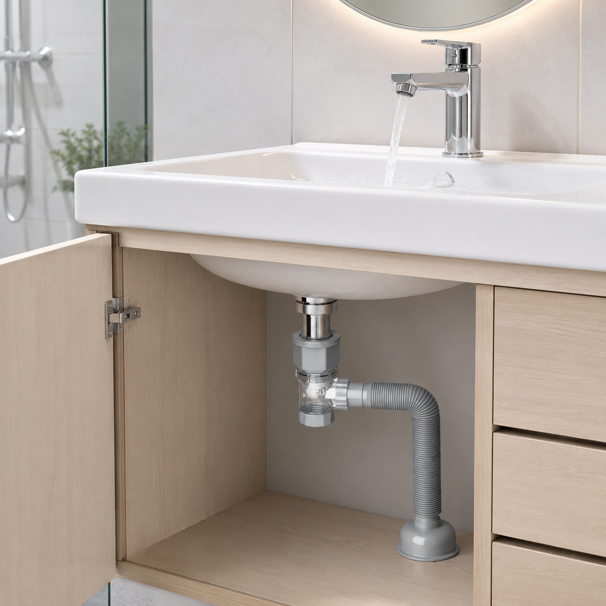 🛠 Sink Drain Kit | Plastic Bathroom Homeowners | Flexible Plumbing