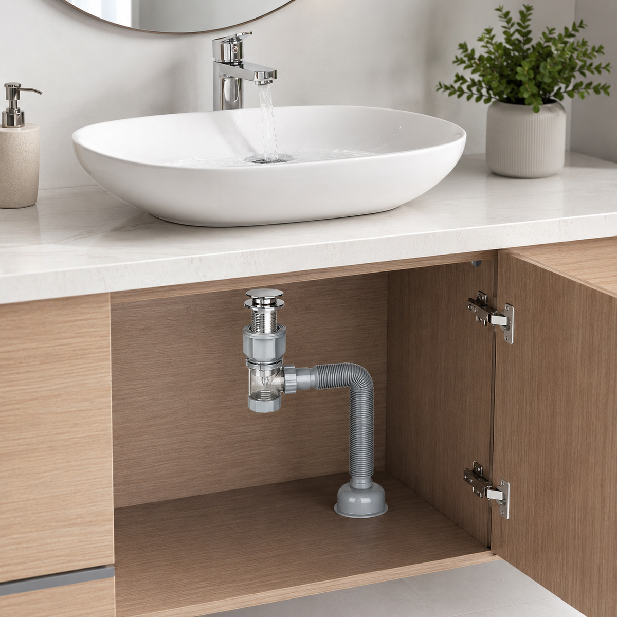 🛠 Sink Drain Kit | Plastic Bathroom Homeowners | Flexible Plumbing