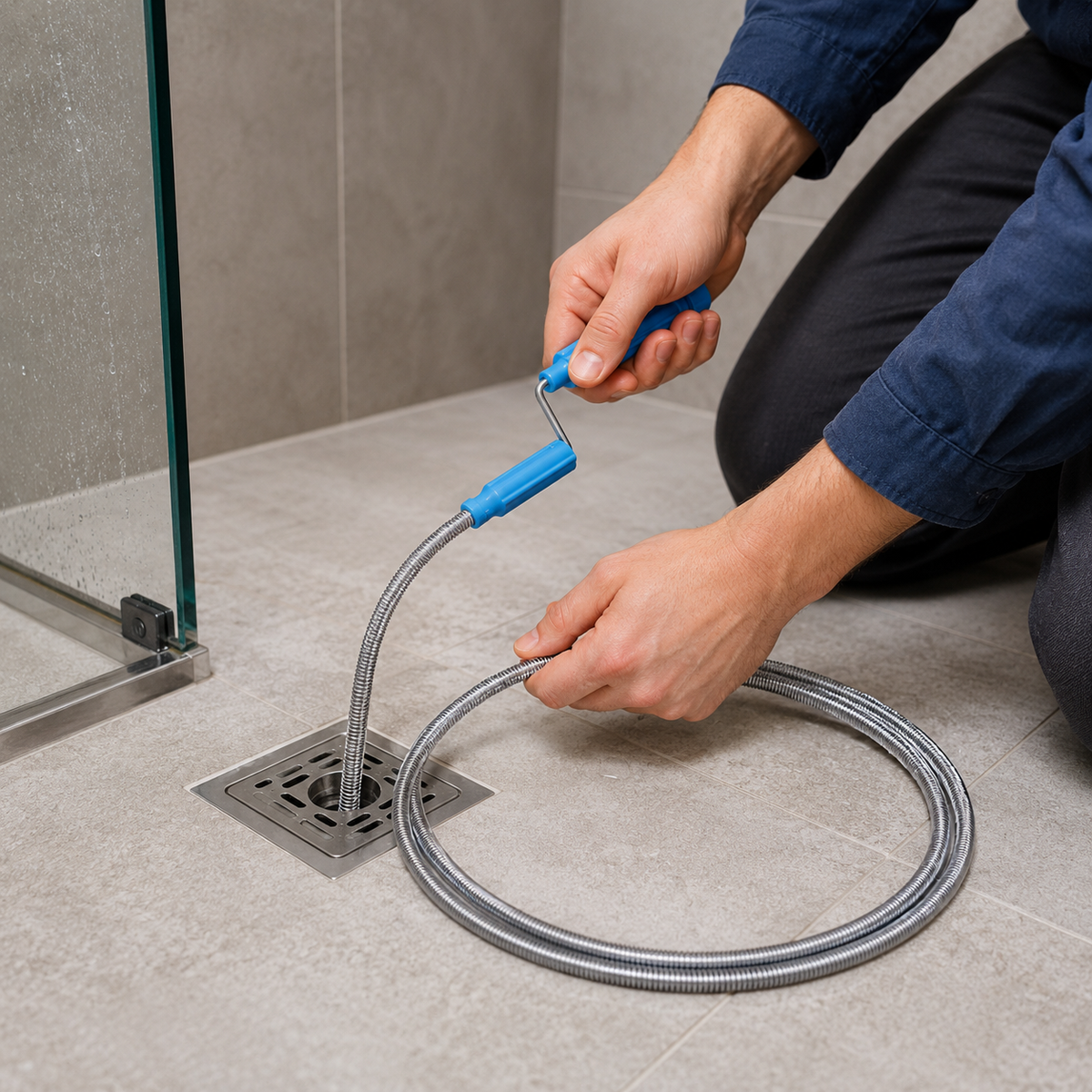 🌀 Drain Auger | Spring-Steel Plumbing Homeowners | Flexible Hand-Crank Reach