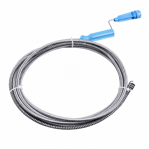 🌀 Drain Auger | Spring-Steel Plumbing Homeowners | Flexible Hand-Crank Reach