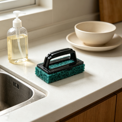 🧽 Handled Kitchen Scouring Pad | Heavy-Duty Scrubber | Dish & Surface Cleaning Essential